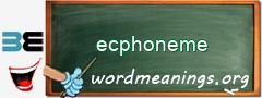 WordMeaning blackboard for ecphoneme